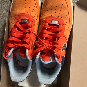 Nike Air Max, Orange Sneakers, Men, Size 9.